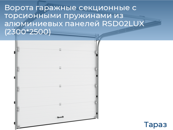 Ворота гаражные секционные с торсионными пружинами из алюминиевых панелей RSD02LUX (2300*2500), taraz.doorhan.ru