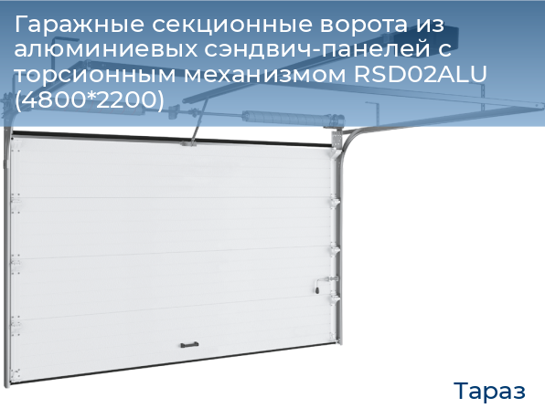 Гаражные секционные ворота из алюминиевых сэндвич-панелей с торсионным механизмом RSD02ALU (4800*2200), taraz.doorhan.ru
