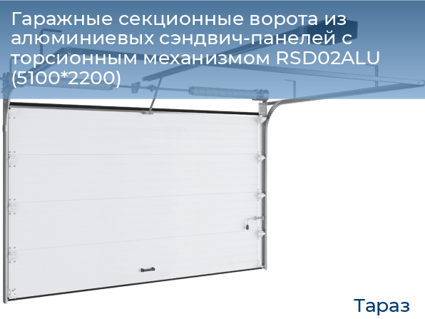 Гаражные секционные ворота из алюминиевых сэндвич-панелей с торсионным механизмом RSD02ALU (5100*2200), taraz.doorhan.ru
