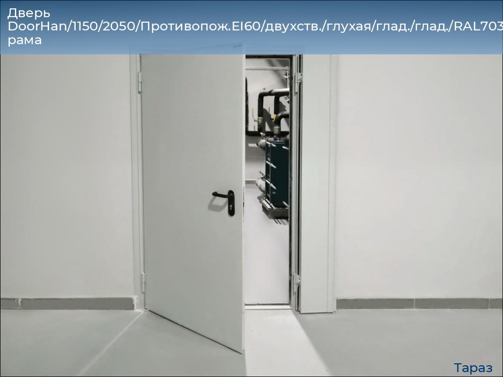 Дверь DoorHan/1150/2050/Противопож.EI60/двухств./глухая/глад./глад./RAL7035/прав./угл. рама, taraz.doorhan.ru