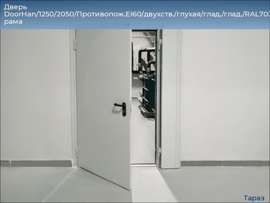 Дверь DoorHan/1250/2050/Противопож.EI60/двухств./глухая/глад./глад./RAL7035/лев./угл. рама, taraz.doorhan.ru
