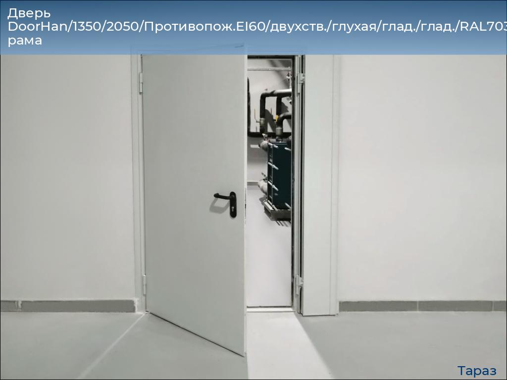 Дверь DoorHan/1350/2050/Противопож.EI60/двухств./глухая/глад./глад./RAL7035/лев./угл. рама, taraz.doorhan.ru