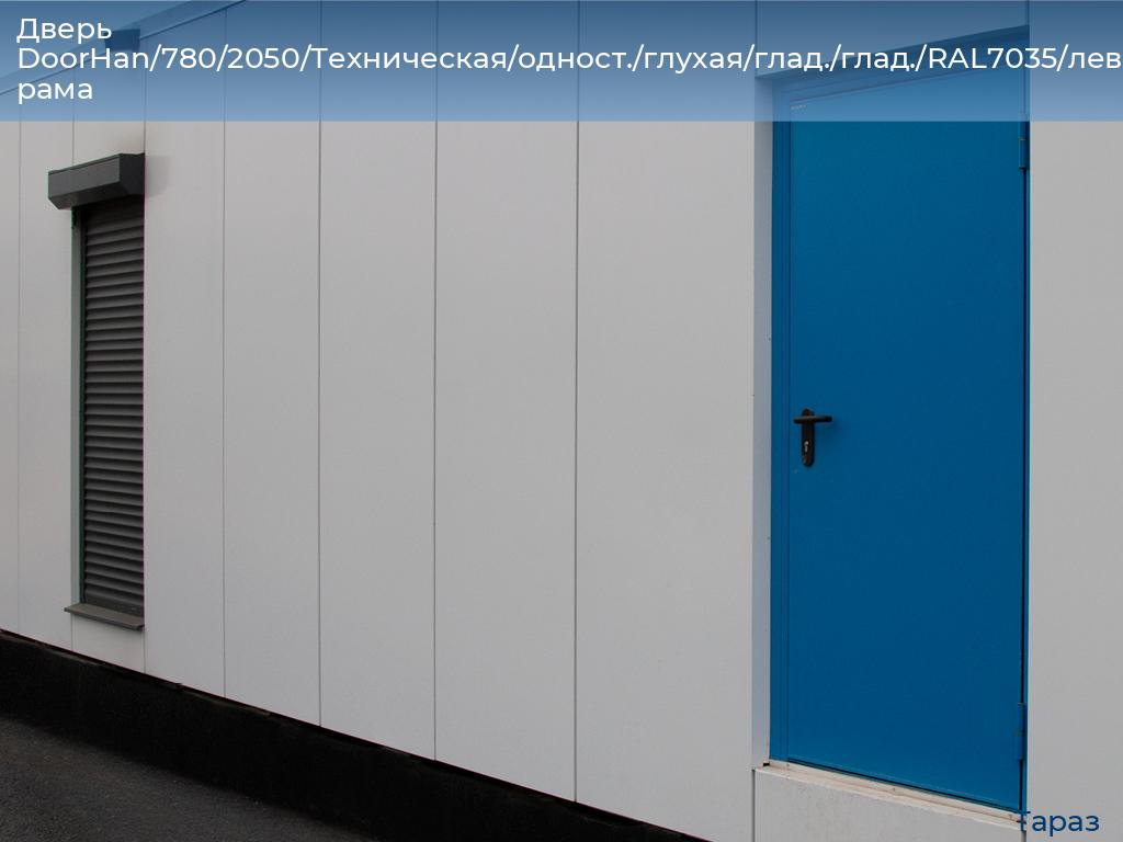 Дверь DoorHan/780/2050/Техническая/одност./глухая/глад./глад./RAL7035/лев./угл. рама, taraz.doorhan.ru