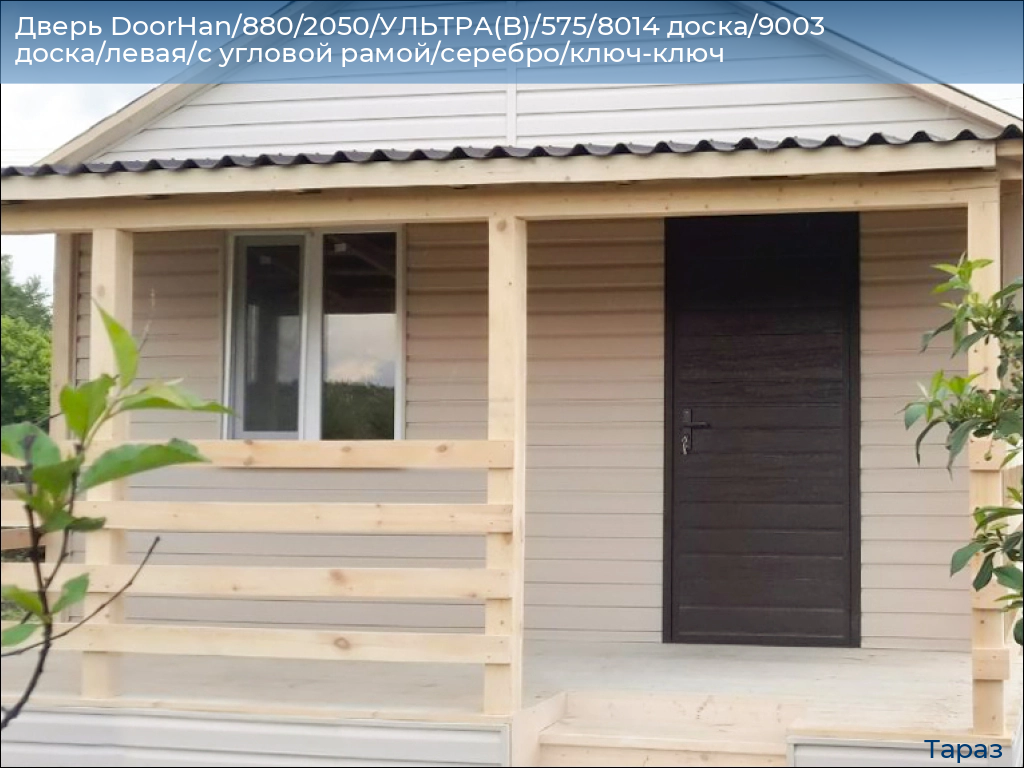 Дверь DoorHan/880/2050/УЛЬТРА(B)/575/8014 доска/9003 доска/левая/с угловой рамой/серебро/ключ-ключ, taraz.doorhan.ru