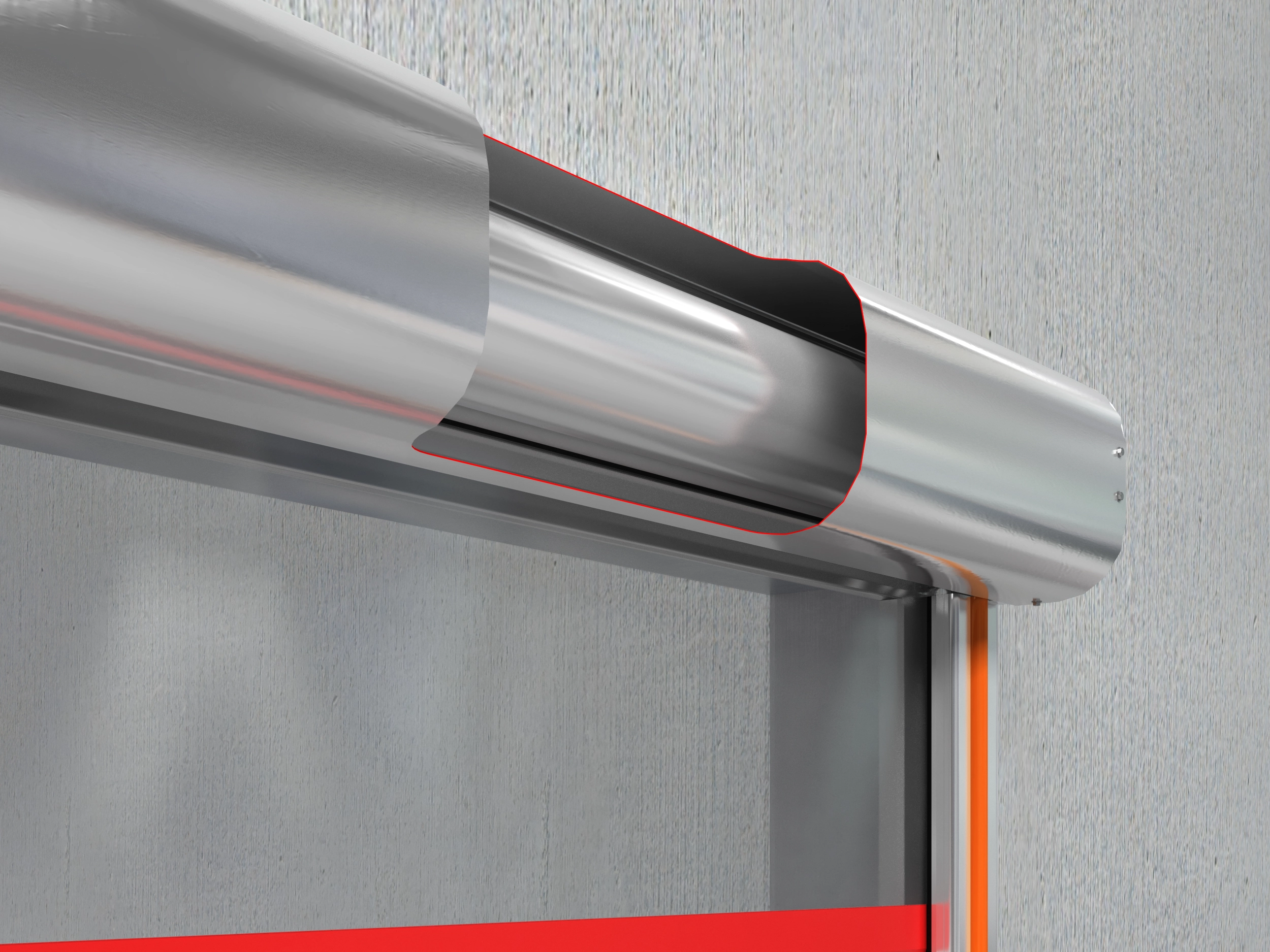Вал из оцинкованной стали диаметром 90/130 мм.
