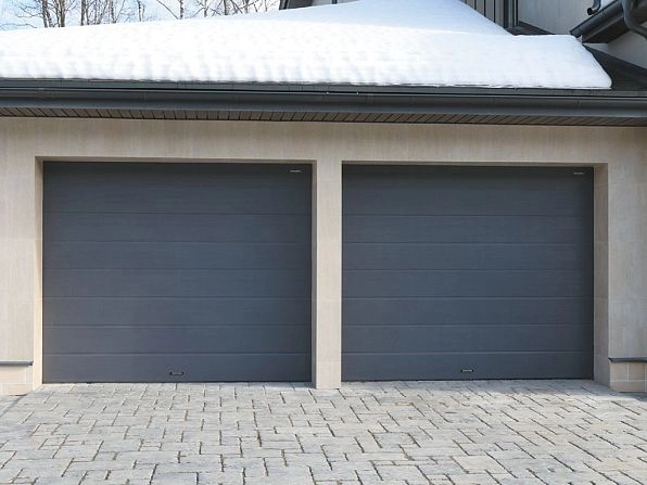 Секционные ворота 2500х2200 мм антрацитовые DoorHan RSD02, taraz.doorhan.ru